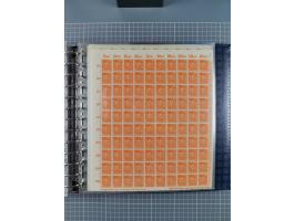 1900/23, reichhaltige und umfangreiche Bogensammlung in 9 Alben, vielfach spezialisiert nach Plattennummern, Farben und Typen