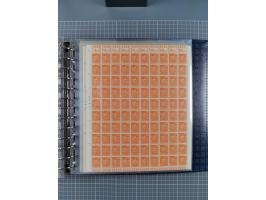 1900/23, reichhaltige und umfangreiche Bogensammlung in 9 Alben, vielfach spezialisiert nach Plattennummern, Farben und Typen