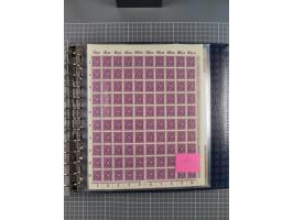 1900/23, reichhaltige und umfangreiche Bogensammlung in 9 Alben, vielfach spezialisiert nach Plattennummern, Farben und Typen