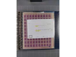 1900/23, reichhaltige und umfangreiche Bogensammlung in 9 Alben, vielfach spezialisiert nach Plattennummern, Farben und Typen