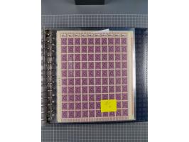 1900/23, reichhaltige und umfangreiche Bogensammlung in 9 Alben, vielfach spezialisiert nach Plattennummern, Farben und Typen