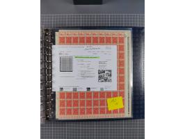 1900/23, reichhaltige und umfangreiche Bogensammlung in 9 Alben, vielfach spezialisiert nach Plattennummern, Farben und Typen