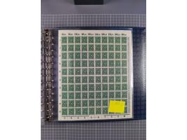 1900/23, reichhaltige und umfangreiche Bogensammlung in 9 Alben, vielfach spezialisiert nach Plattennummern, Farben und Typen