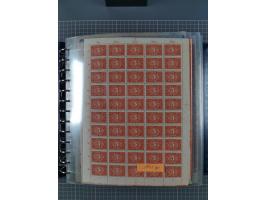 1900/23, reichhaltige und umfangreiche Bogensammlung in 9 Alben, vielfach spezialisiert nach Plattennummern, Farben und Typen