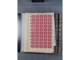 1900/23, reichhaltige und umfangreiche Bogensammlung in 9 Alben, vielfach spezialisiert nach Plattennummern, Farben und Typen