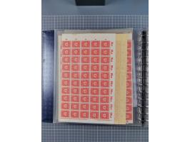 1900/23, reichhaltige und umfangreiche Bogensammlung in 9 Alben, vielfach spezialisiert nach Plattennummern, Farben und Typen