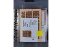 1900/23, reichhaltige und umfangreiche Bogensammlung in 9 Alben, vielfach spezialisiert nach Plattennummern, Farben und Typen