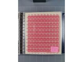 1900/23, reichhaltige und umfangreiche Bogensammlung in 9 Alben, vielfach spezialisiert nach Plattennummern, Farben und Typen