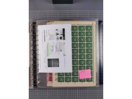 1900/23, reichhaltige und umfangreiche Bogensammlung in 9 Alben, vielfach spezialisiert nach Plattennummern, Farben und Typen