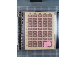 1900/23, reichhaltige und umfangreiche Bogensammlung in 9 Alben, vielfach spezialisiert nach Plattennummern, Farben und Typen