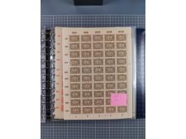 1900/23, reichhaltige und umfangreiche Bogensammlung in 9 Alben, vielfach spezialisiert nach Plattennummern, Farben und Typen