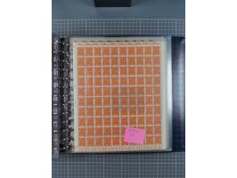 1900/23, reichhaltige und umfangreiche Bogensammlung in 9 Alben, vielfach spezialisiert nach Plattennummern, Farben und Typen