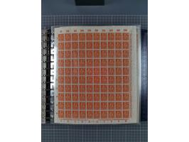 1900/23, reichhaltige und umfangreiche Bogensammlung in 9 Alben, vielfach spezialisiert nach Plattennummern, Farben und Typen