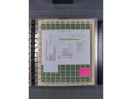 1900/23, reichhaltige und umfangreiche Bogensammlung in 9 Alben, vielfach spezialisiert nach Plattennummern, Farben und Typen