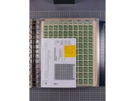 1900/23, reichhaltige und umfangreiche Bogensammlung in 9 Alben, vielfach spezialisiert nach Plattennummern, Farben und Typen