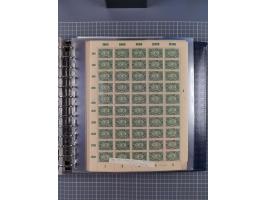 1900/23, reichhaltige und umfangreiche Bogensammlung in 9 Alben, vielfach spezialisiert nach Plattennummern, Farben und Typen