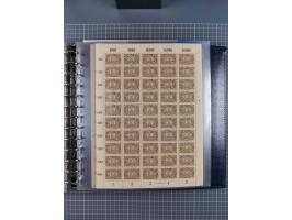 1900/23, reichhaltige und umfangreiche Bogensammlung in 9 Alben, vielfach spezialisiert nach Plattennummern, Farben und Typen