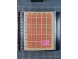 1900/23, reichhaltige und umfangreiche Bogensammlung in 9 Alben, vielfach spezialisiert nach Plattennummern, Farben und Typen