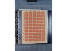 1900/23, reichhaltige und umfangreiche Bogensammlung in 9 Alben, vielfach spezialisiert nach Plattennummern, Farben und Typen