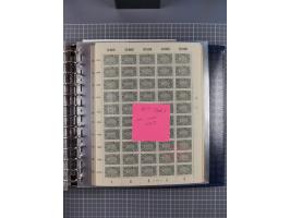 1900/23, reichhaltige und umfangreiche Bogensammlung in 9 Alben, vielfach spezialisiert nach Plattennummern, Farben und Typen