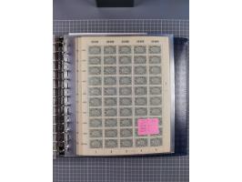 1900/23, reichhaltige und umfangreiche Bogensammlung in 9 Alben, vielfach spezialisiert nach Plattennummern, Farben und Typen