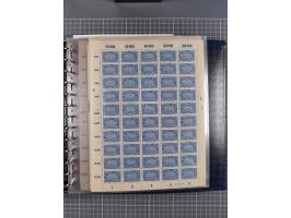 1900/23, reichhaltige und umfangreiche Bogensammlung in 9 Alben, vielfach spezialisiert nach Plattennummern, Farben und Typen