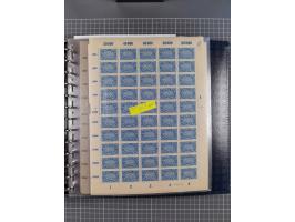 1900/23, reichhaltige und umfangreiche Bogensammlung in 9 Alben, vielfach spezialisiert nach Plattennummern, Farben und Typen