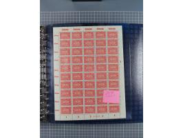 1900/23, reichhaltige und umfangreiche Bogensammlung in 9 Alben, vielfach spezialisiert nach Plattennummern, Farben und Typen