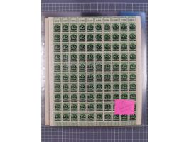 1923, OPD-Bogen, Sammlung von rund 70 Stück, einige mehrfach, dabei u. A. 333AW (Frankfurt) und 335B (Breslau und Stuttgart).