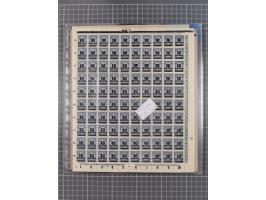 1923, OPD-Bogen, Sammlung von rund 70 Stück, einige mehrfach, dabei u. A. 333AW (Frankfurt) und 335B (Breslau und Stuttgart).