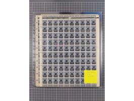 1923, OPD-Bogen, Sammlung von rund 70 Stück, einige mehrfach, dabei u. A. 333AW (Frankfurt) und 335B (Breslau und Stuttgart).