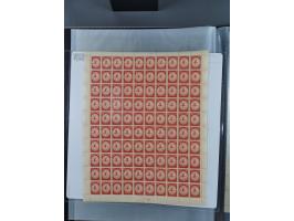 1912/45, kleine Partie Bogen, dabei Mi. I, 110b mit Plattenfehler I, 909-910, Einheitsgeberbogen, etc.