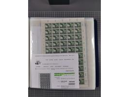 1912/45, kleine Partie Bogen, dabei Mi. I, 110b mit Plattenfehler I, 909-910, Einheitsgeberbogen, etc.