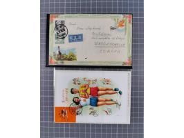 1950/2017 (ca.), assembly of over 130 covers and cards, some interesting frankings throughout, mixed condition&nbsp;
