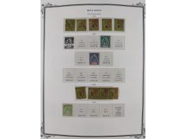 1891/1964, Collection on 39 Scott album leaves, unused and mnh, starting colonies allegory overprinted issues with multiples,