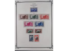 1921/1944, Collection on 11 Scott album leaves, unused and mnh, starting ‘Territoire du Niger’ overprinted issues, air mail i