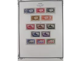 1921/1944, Collection on 11 Scott album leaves, unused and mnh, starting ‘Territoire du Niger’ overprinted issues, air mail i