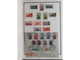 1851/1934, uriger meist gestempelter und teils ungebrauchter Sammlungsbestand in einem Schaubek Album, dabei auch wenige Brie