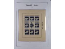1945/78, postfrische und meist zusätzlich gestempelte Sammlung, in den Hauptnummern komplett, dabei Renner-Kleinbogen und Vög