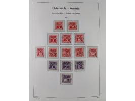 1945/78, postfrische und meist zusätzlich gestempelte Sammlung, in den Hauptnummern komplett, dabei Renner-Kleinbogen und Vög
