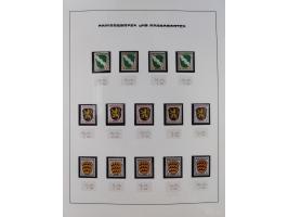 1945/49, postfrische und zusätzlich gestempelte Sammlung, jeweils in den Hauptnummern komplett postfrischer Teil mit Konstanz