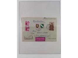 1945/49, postfrische und zusätzlich gestempelte Sammlung, jeweils in den Hauptnummern komplett postfrischer Teil mit Konstanz