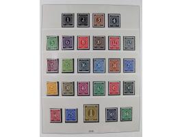 1948/49, postfrische und oft zusätzlich gestempelte Sammlung, dabei Band-und Netzaufdrucke mit unverausgabten (signiert Schle
