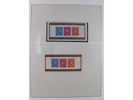 1948/49, postfrische und oft zusätzlich gestempelte Sammlung, dabei Band-und Netzaufdrucke mit unverausgabten (signiert Schle