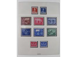 1948/49, postfrische und oft zusätzlich gestempelte Sammlung, dabei Band-und Netzaufdrucke mit unverausgabten (signiert Schle