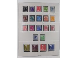 1948/49, postfrische und oft zusätzlich gestempelte Sammlung, dabei Band-und Netzaufdrucke mit unverausgabten (signiert Schle