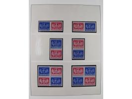 1948/49, postfrische und oft zusätzlich gestempelte Sammlung, dabei Band-und Netzaufdrucke mit unverausgabten (signiert Schle