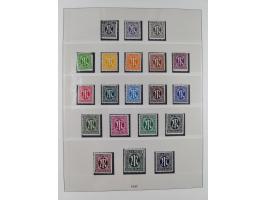 1948/49, postfrische und oft zusätzlich gestempelte Sammlung, dabei Band-und Netzaufdrucke mit unverausgabten (signiert Schle