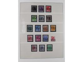 1948/49, postfrische und oft zusätzlich gestempelte Sammlung, dabei Band-und Netzaufdrucke mit unverausgabten (signiert Schle