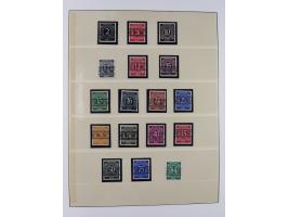 1948/49, postfrische und oft zusätzlich gestempelte Sammlung, dabei Band-und Netzaufdrucke mit unverausgabten (signiert Schle